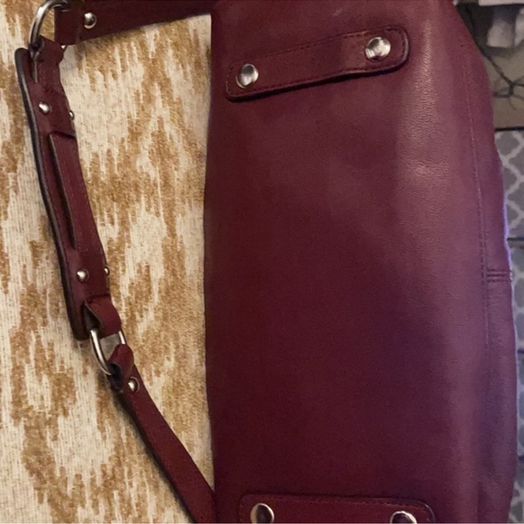 Coach Maroon Leather Satchel - Picture 8 of 8